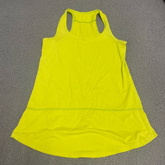 LIME GREEN GUC Dona Jo Day Glow Tank sz 1/S - Picture 2 of 4